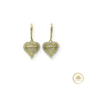 Celeste Heart Drops in white background