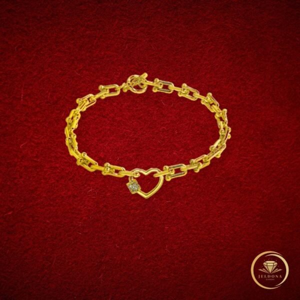 Cherished Chain Bracelet in red cloth