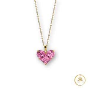 Eternal Pink Spark Necklace in white background