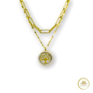 Eternal Tree of Life Necklace in white background