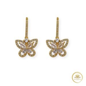 Ethereal Flutter Hoop Earrings in white background