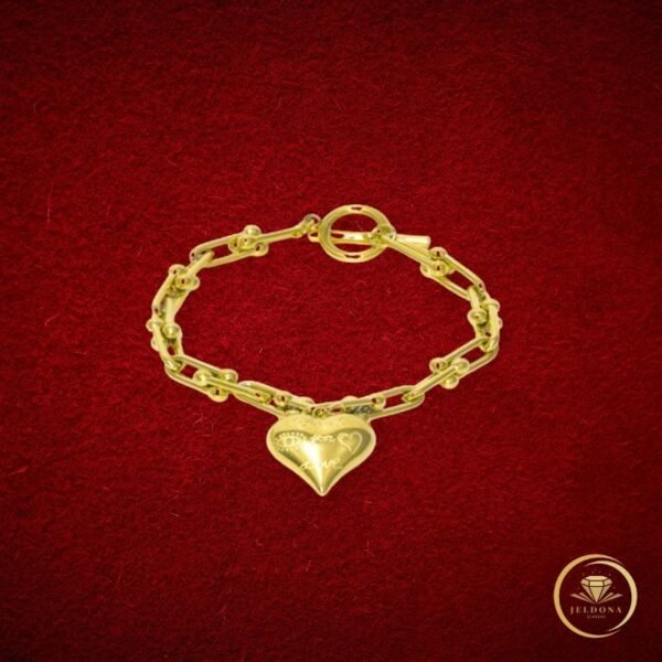 Forever Love Charm Bracelet in red cloth