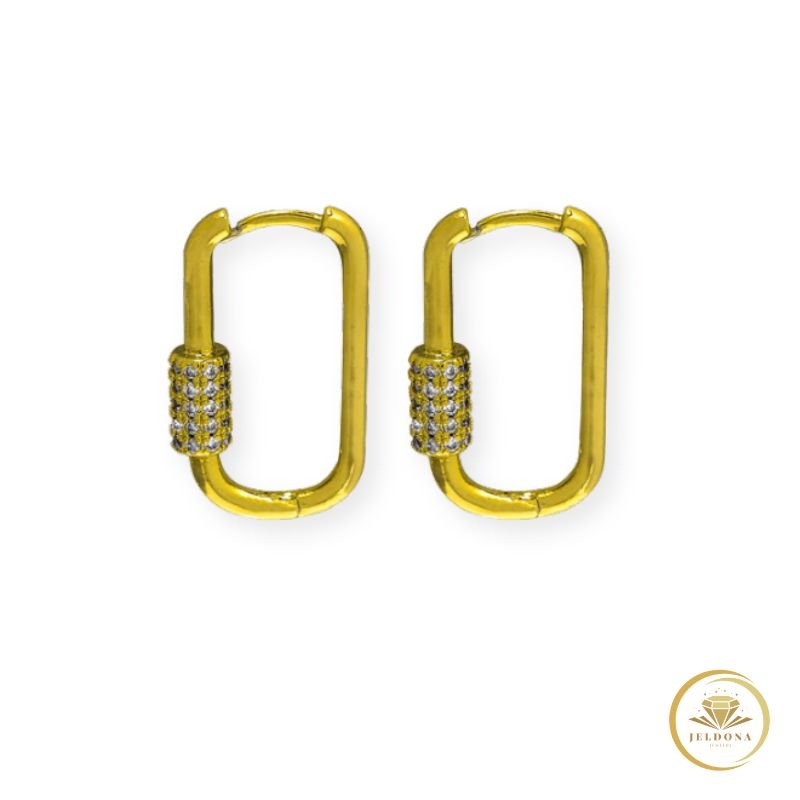 Gilded Link Hoops
