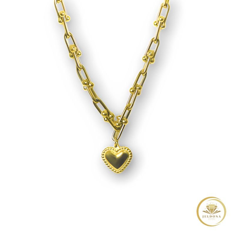 Golden Embrace Heart Necklace