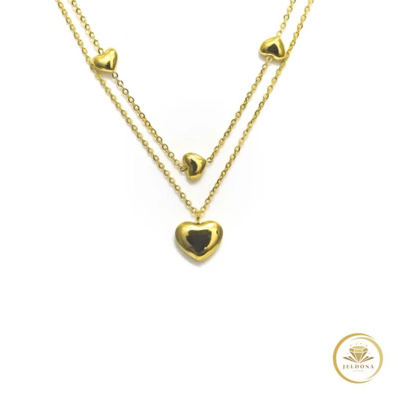 Golden Love Cascade Necklace