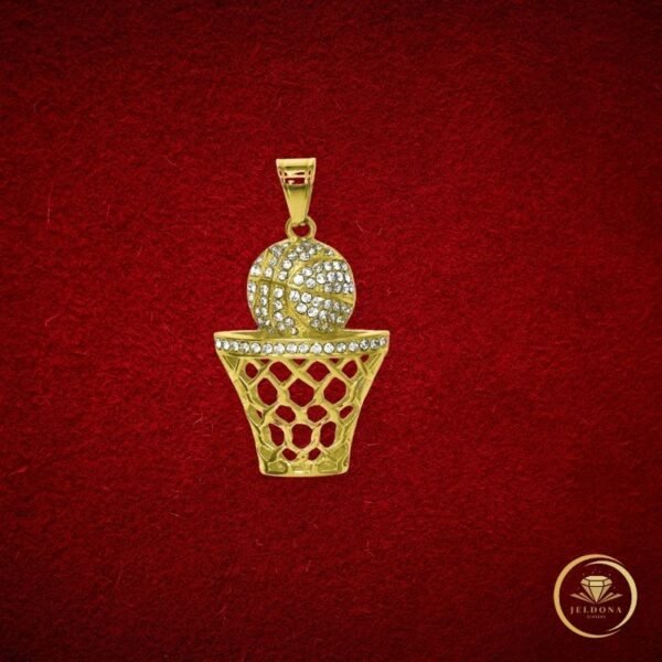 Hoop Dreams Pendant in Red Cloth