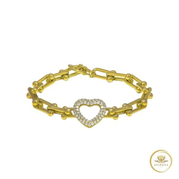 Open Heart Glow Bracelet in white background