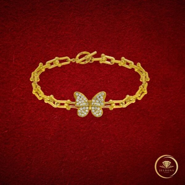 Papillon Luxe Bracelet in red cloth