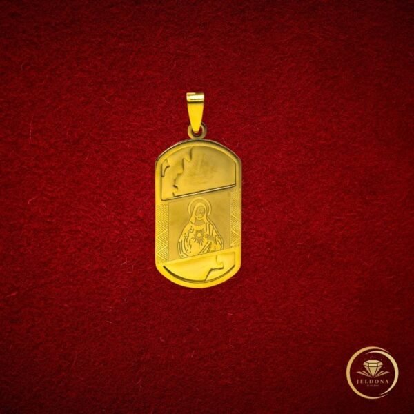 Radiant Devotion Tag Pendant in Red Cloth