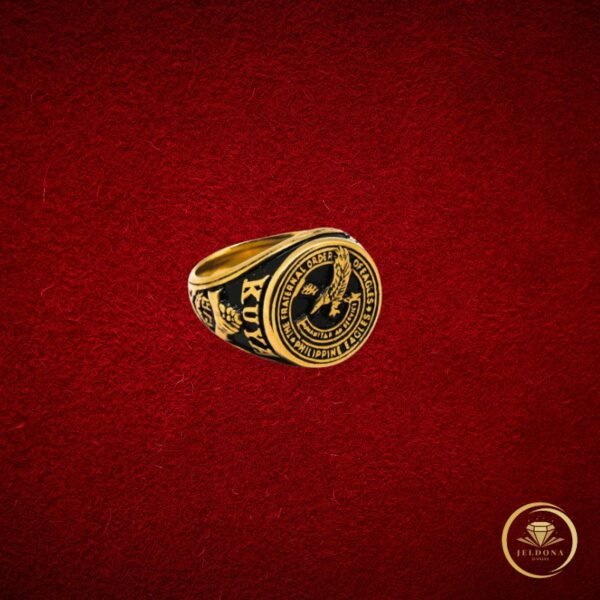 The Eagle's Creed Ring in Red Cloth