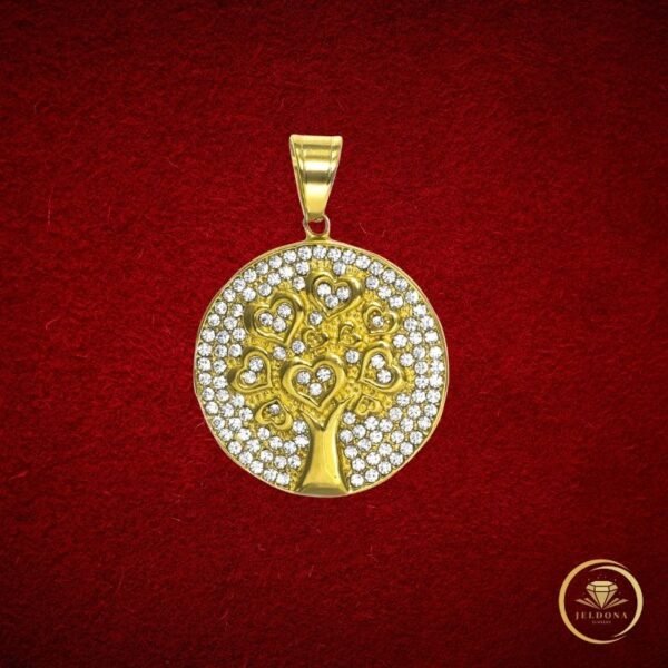 Tree of Love Pendant in Red Cloth